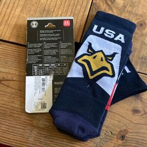 Nwt navy USA eagle stars stripes socks under armour men large